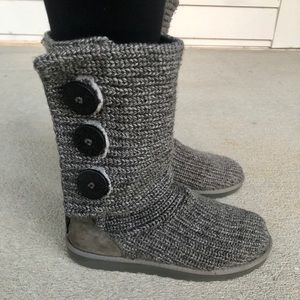 Gray Sweater Ugg Boots